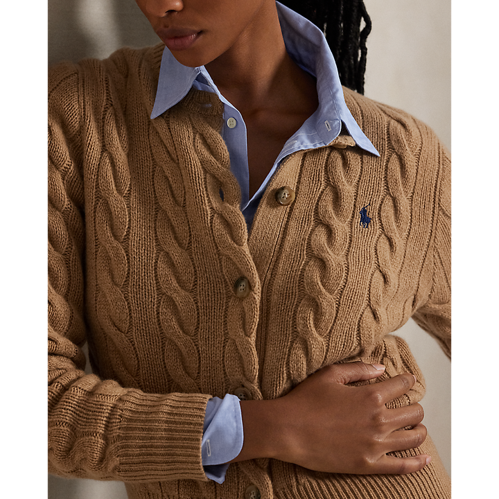 PRL Cable-Knit Wool-Cashmere Cardigan/ Pulover 211972104001