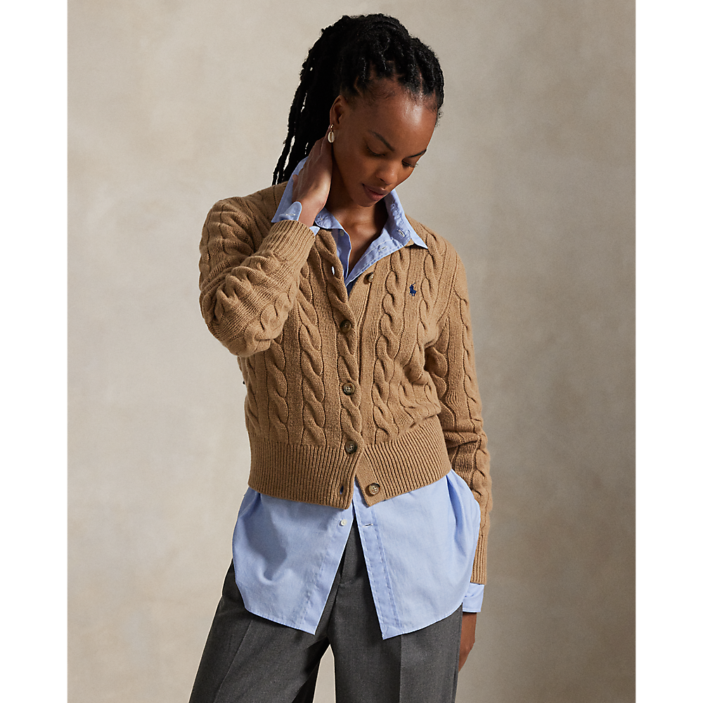 PRL Cable-Knit Wool-Cashmere Cardigan/ Pulover 211972104001