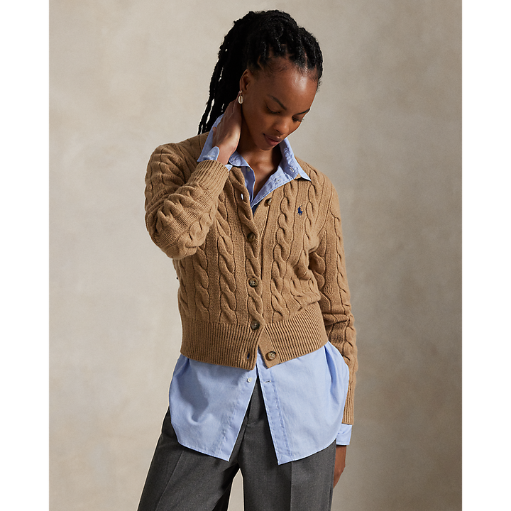 PRL Cable-Knit Wool-Cashmere Cardigan/ Pulover 211972104001