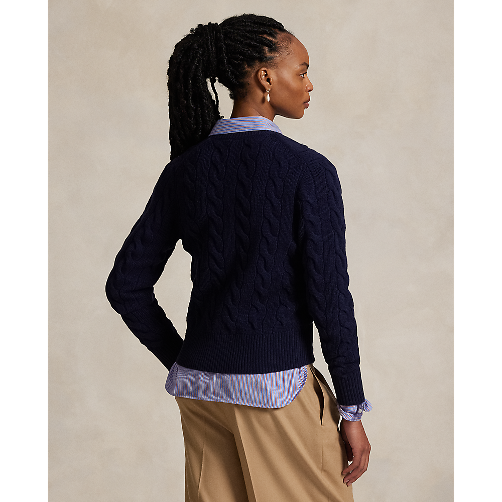 PRL Cable-Knit Wool-Cashmere Cardigan/Pulover 211972104004