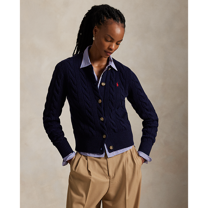 PRL Cable-Knit Wool-Cashmere Cardigan/Pulover 211972104004