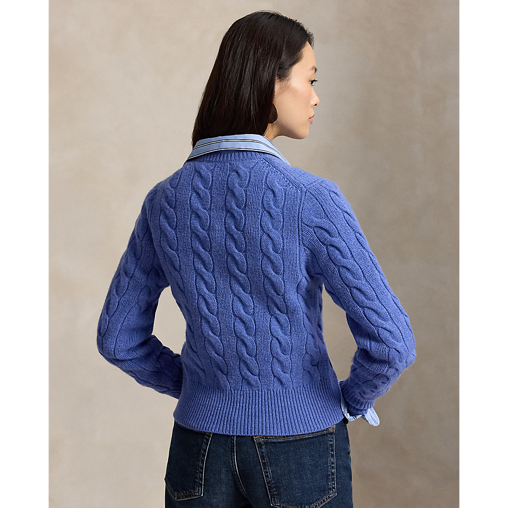PRL Cable-Knit Wool-Cashmere Cardigan/ Pulover 211972104501