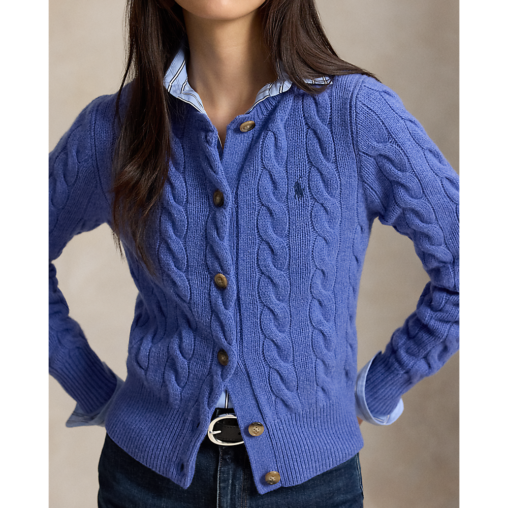 PRL Cable-Knit Wool-Cashmere Cardigan/ Pulover 211972104501