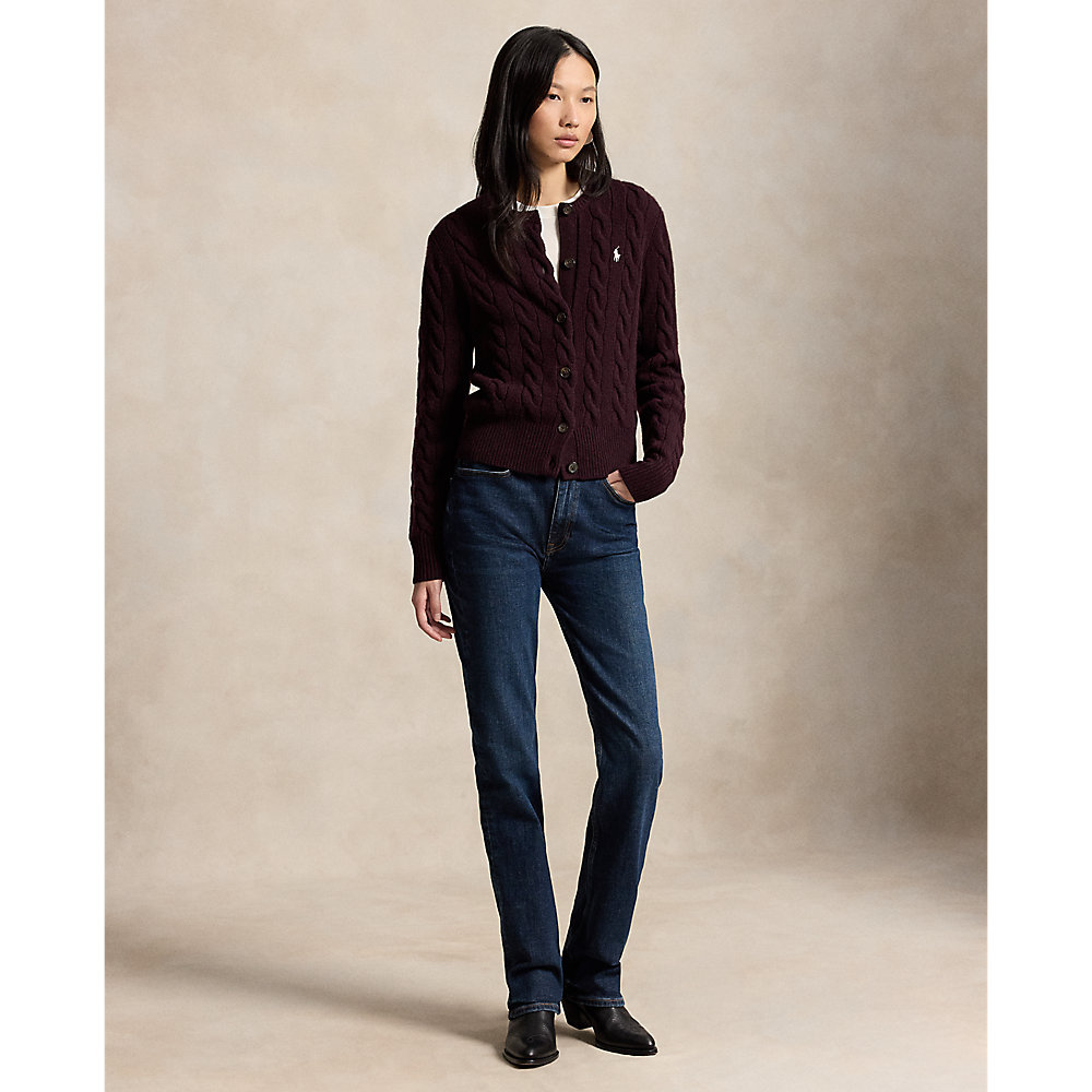 PRL Cable-Knit Wool-Cashmere Cardigan/Pulover 211972104506