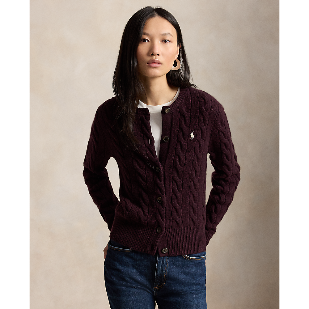 PRL Cable-Knit Wool-Cashmere Cardigan/Pulover 211972104506