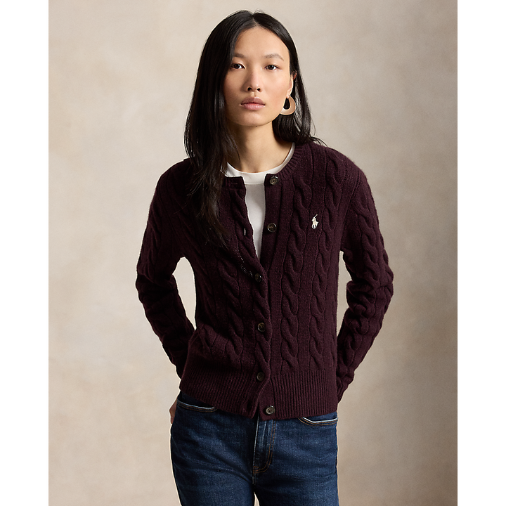PRL Cable-Knit Wool-Cashmere Cardigan/Pulover 211972104506