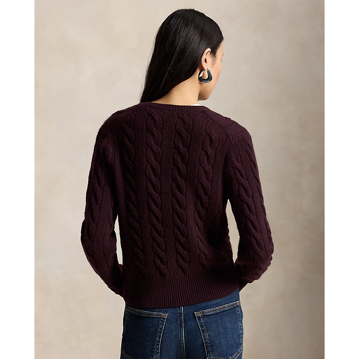 PRL Cable-Knit Wool-Cashmere Cardigan/Pulover 211972104506