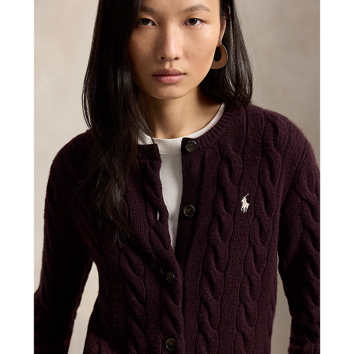 PRL Cable-Knit Wool-Cashmere Cardigan/Pulover 211972104506