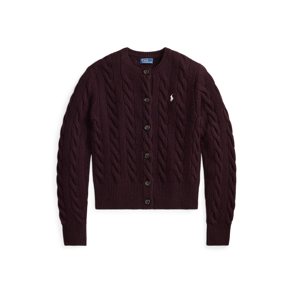 PRL Cable-Knit Wool-Cashmere Cardigan/Pulover 211972104506
