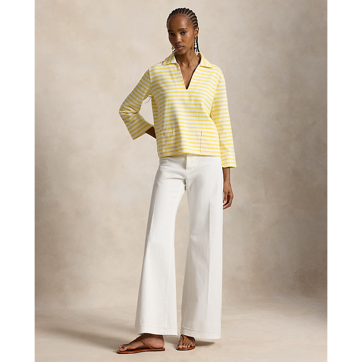 PRL  Striped Split-Placket Mariner Tee/Majica 211A12733001