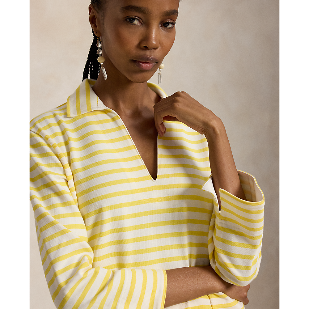 PRL  Striped Split-Placket Mariner Tee/Majica 211A12733001