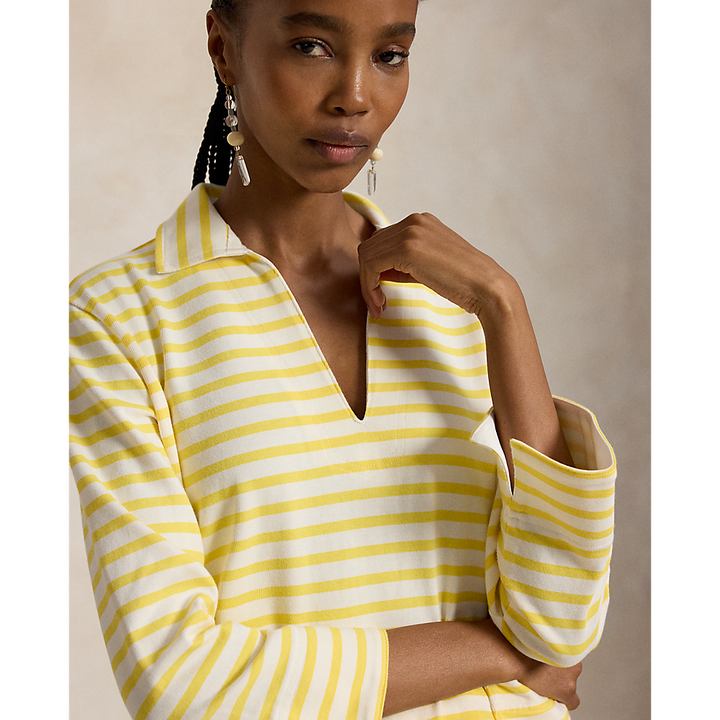PRL  Striped Split-Placket Mariner Tee/Majica 211A12733001