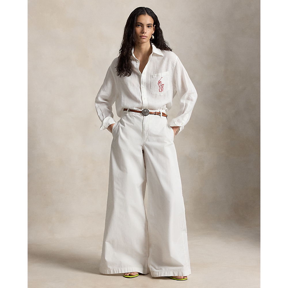 PRL Oversize Fit Big Pony Linen Shirt/Košulja 211A12786003