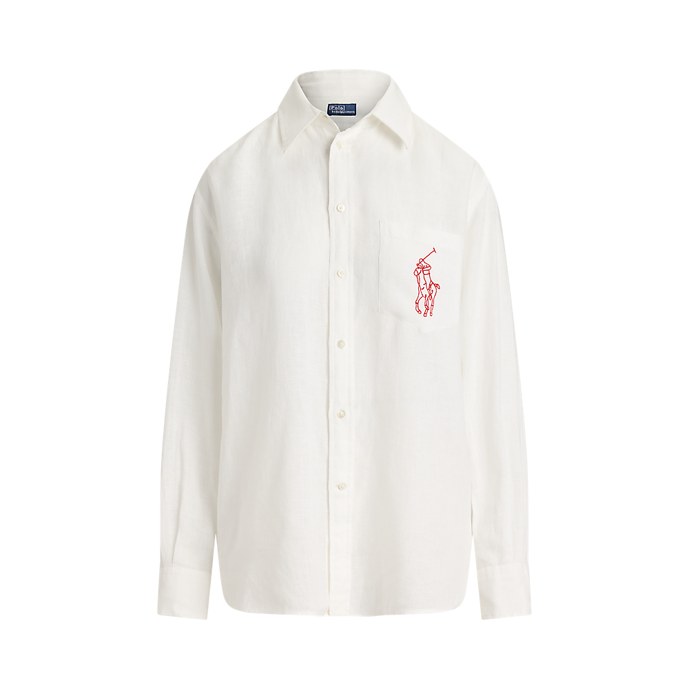 PRL Oversize Fit Big Pony Linen Shirt/Košulja 211A12786003