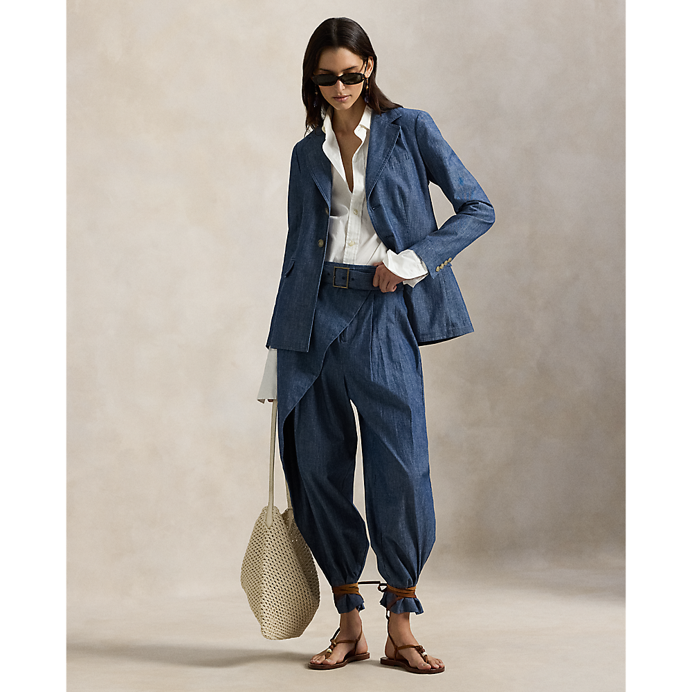 PRL Single-Breasted Chambray Blazer/Sako 211A96197001