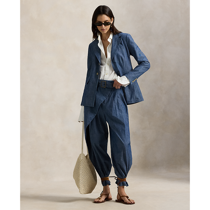 PRL Single-Breasted Chambray Blazer/Sako 211A96197001
