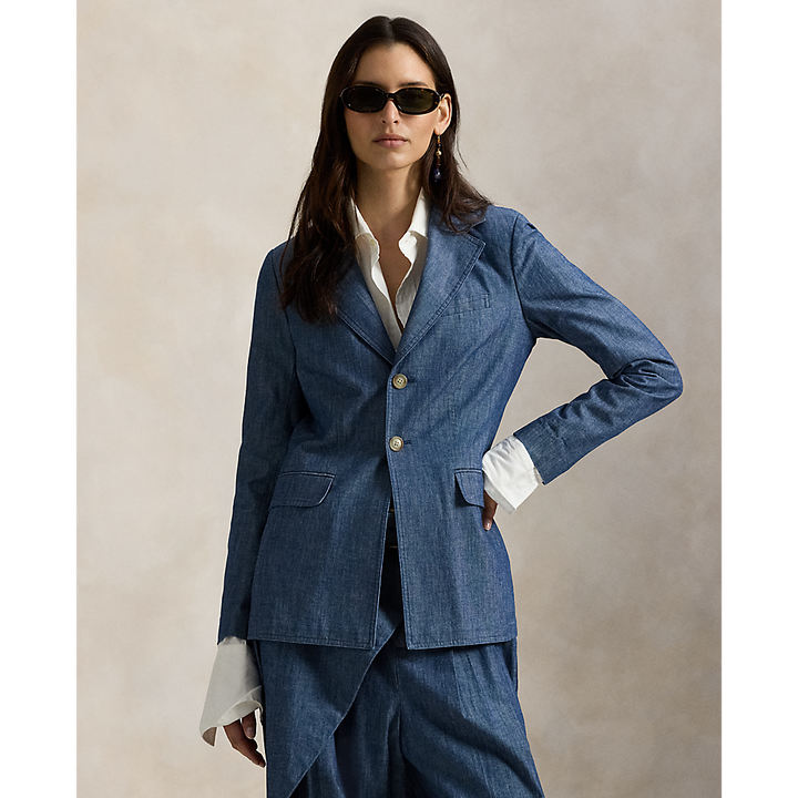 PRL Single-Breasted Chambray Blazer/Sako 211A96197001