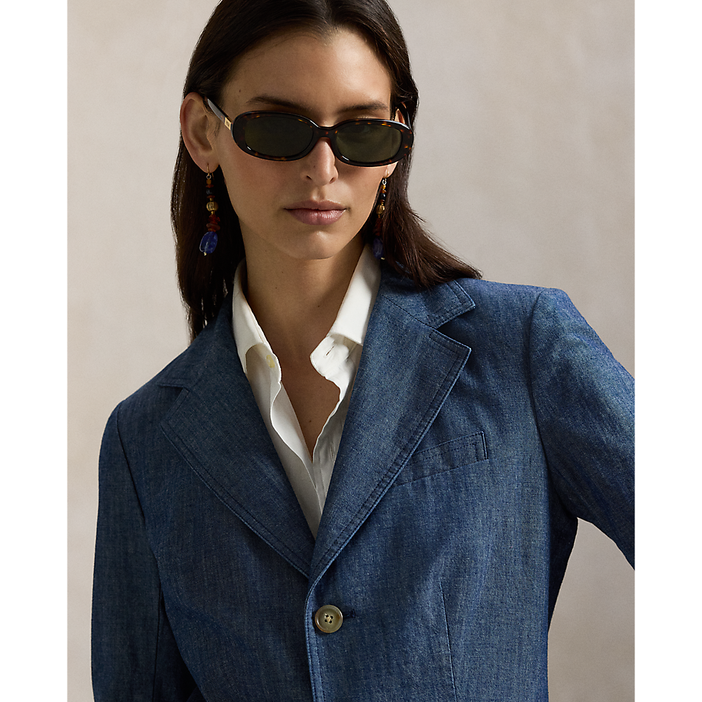 PRL Single-Breasted Chambray Blazer/Sako 211A96197001