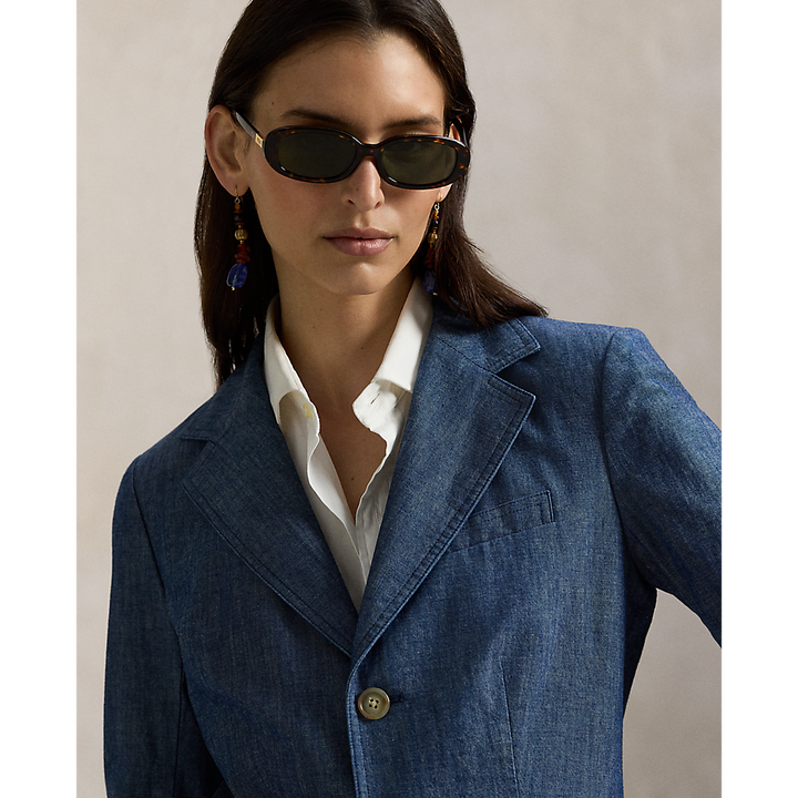 PRL Single-Breasted Chambray Blazer/Sako 211A96197001