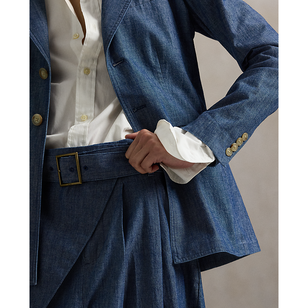 PRL Single-Breasted Chambray Blazer/Sako 211A96197001