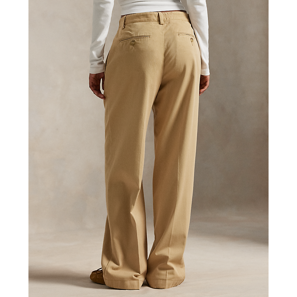 PRL Pleated Cotton-Blend Relaxed Pant/Hlače 211A96676001