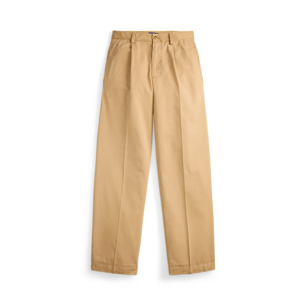PRL Pleated Cotton-Blend Relaxed Pant/Hlače 211A96676001