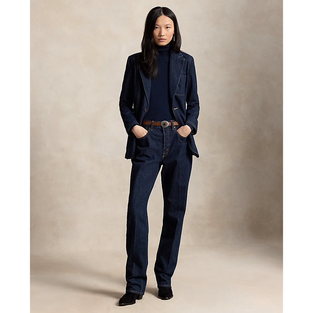 PRL Single-Breasted Denim Blazer/Sako 211B17240001