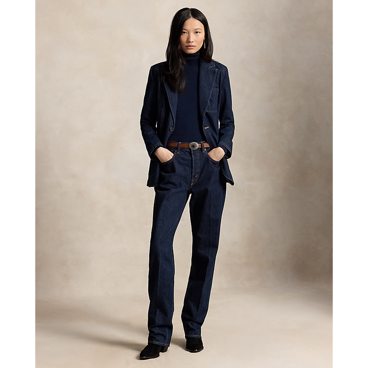 PRL Single-Breasted Denim Blazer/Sako 211B17240001