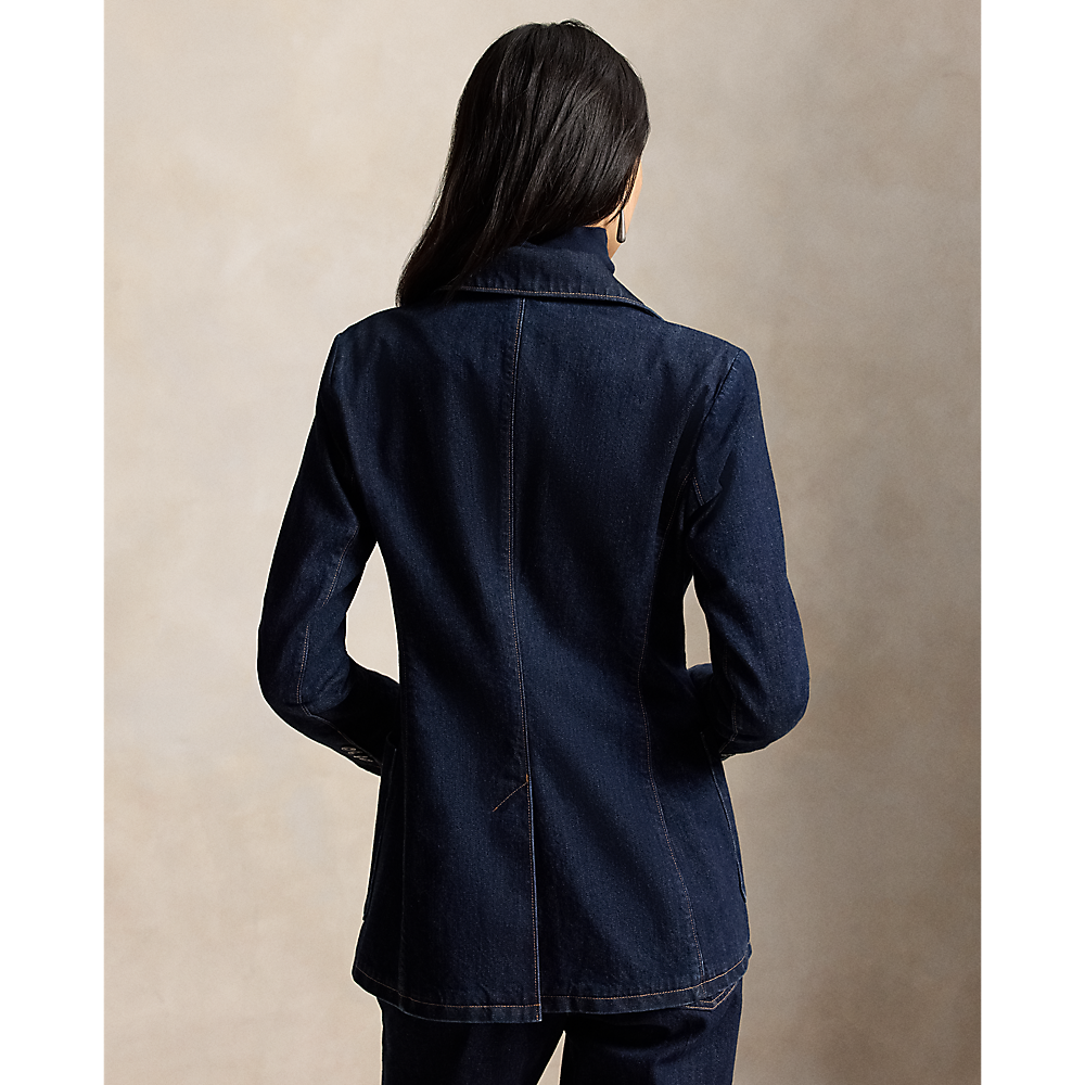 PRL Single-Breasted Denim Blazer/Sako 211B17240001