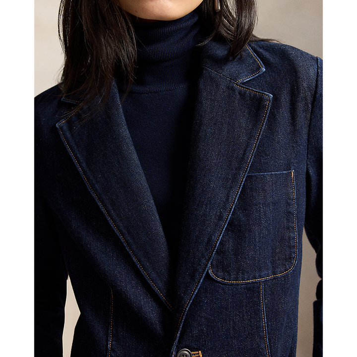 PRL Single-Breasted Denim Blazer/Sako 211B17240001