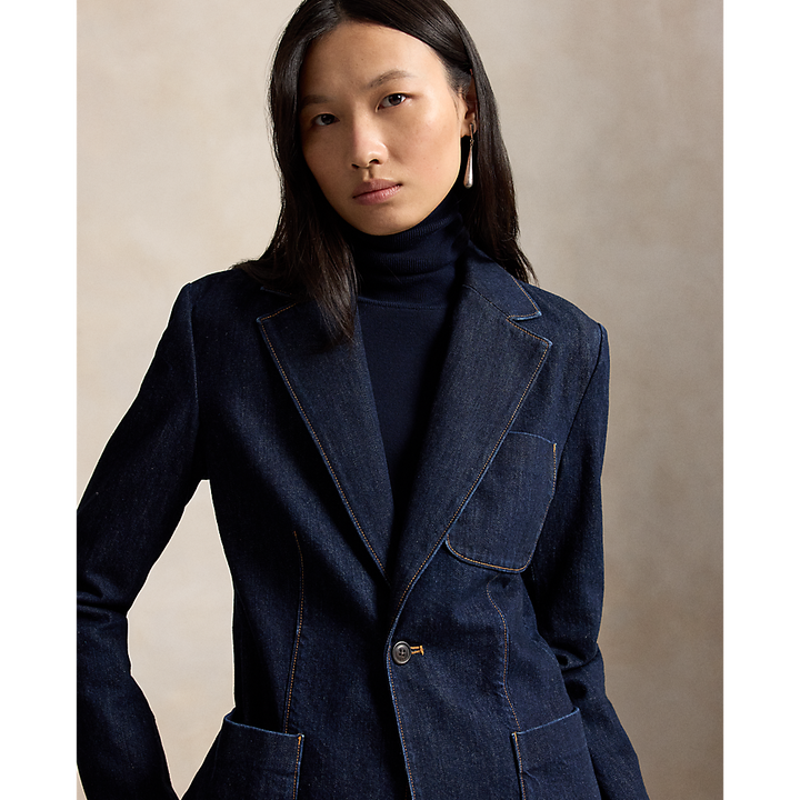 PRL Single-Breasted Denim Blazer/Sako 211B17240001