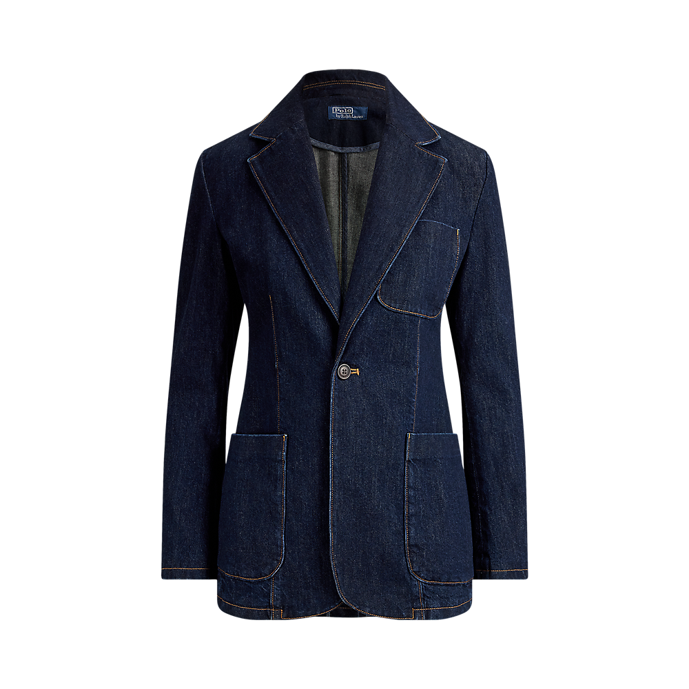 PRL Single-Breasted Denim Blazer/Sako 211B17240001