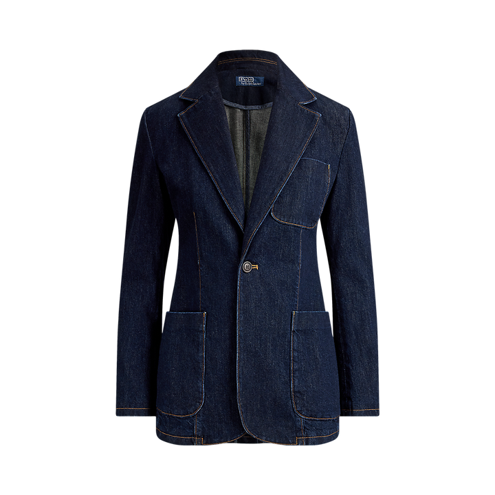 PRL Single-Breasted Denim Blazer/Sako 211B17240001
