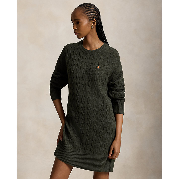 PRL Cable-Knit Wool-Cashmere Dress/ Haljina 211B17446002
