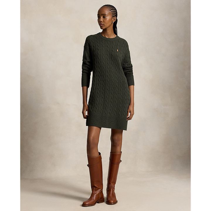 PRL Cable-Knit Wool-Cashmere Dress/ Haljina 211B17446002
