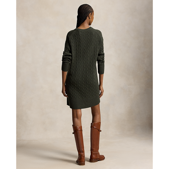 PRL Cable-Knit Wool-Cashmere Dress/ Haljina 211B17446002