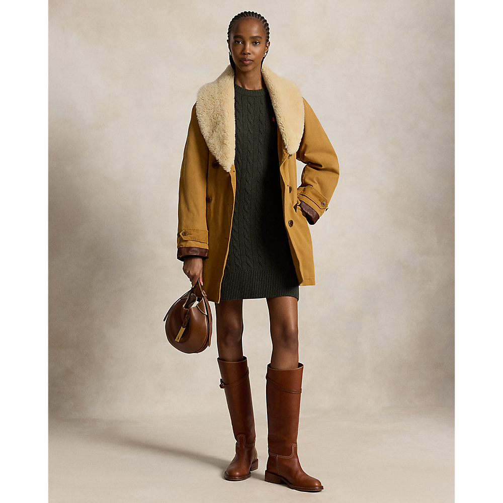 PRL Cable-Knit Wool-Cashmere Dress/ Haljina 211B17446002