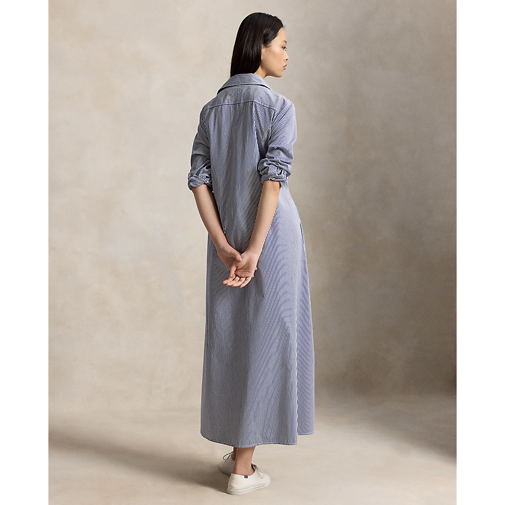 PRL Striped Cotton Tie-Waist Shirtdress/ Haljina 211B17476002