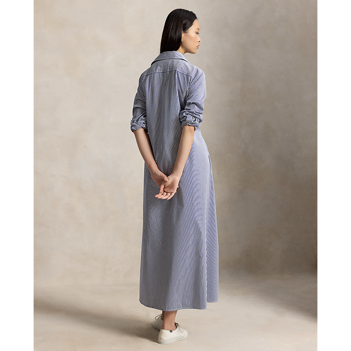 PRL Striped Cotton Tie-Waist Shirtdress/ Haljina 211B17476002
