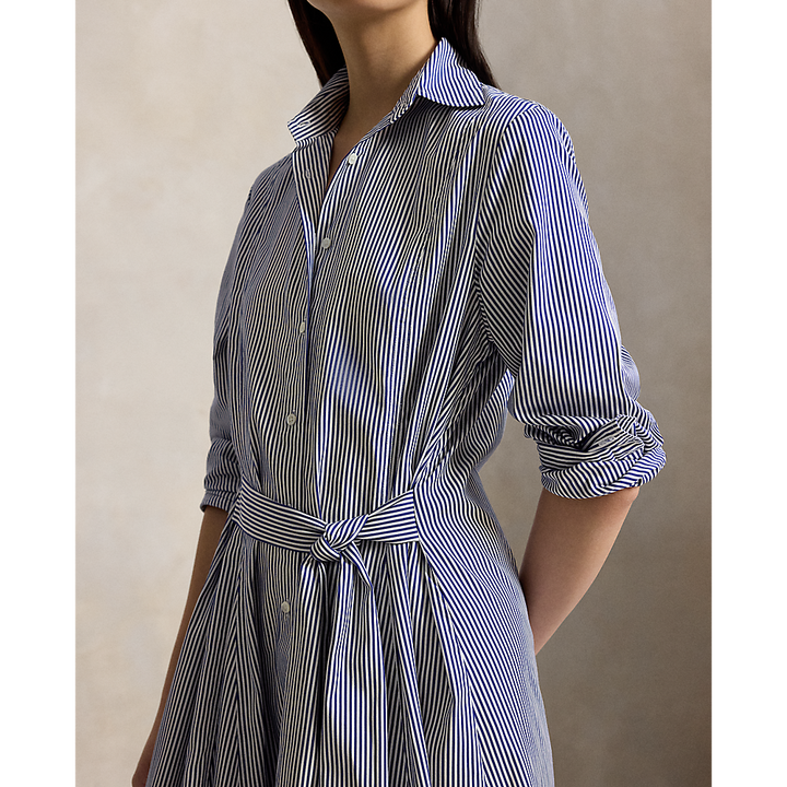 PRL Striped Cotton Tie-Waist Shirtdress/ Haljina 211B17476002