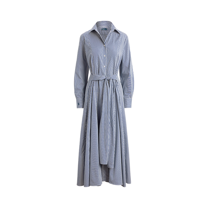 PRL Striped Cotton Tie-Waist Shirtdress/ Haljina 211B17476002