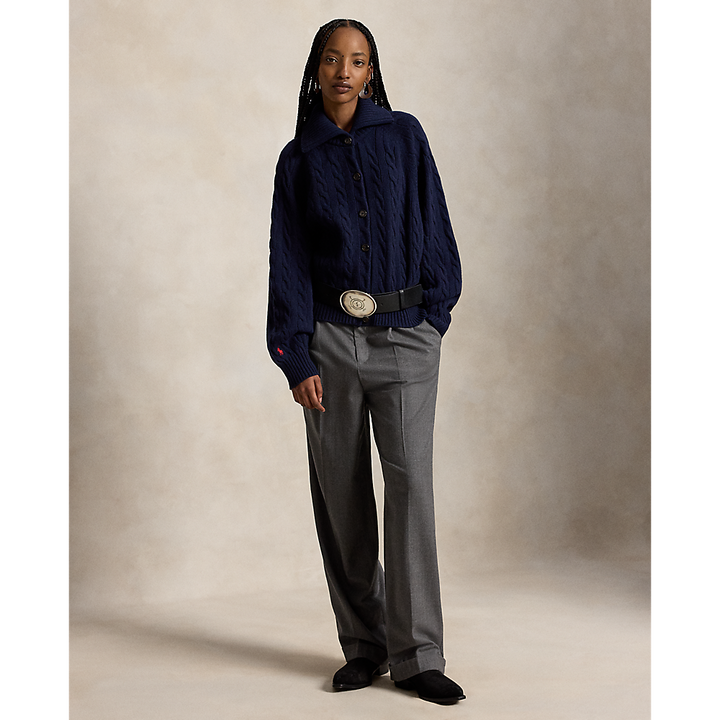 PRL Cable-Knit Wool-Cashmere Jacket/Pulover 211B17757001