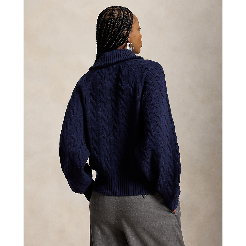 PRL Cable-Knit Wool-Cashmere Jacket/Pulover 211B17757001