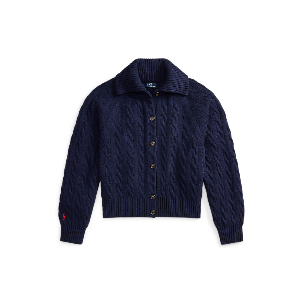 PRL Cable-Knit Wool-Cashmere Jacket/Pulover 211B17757001