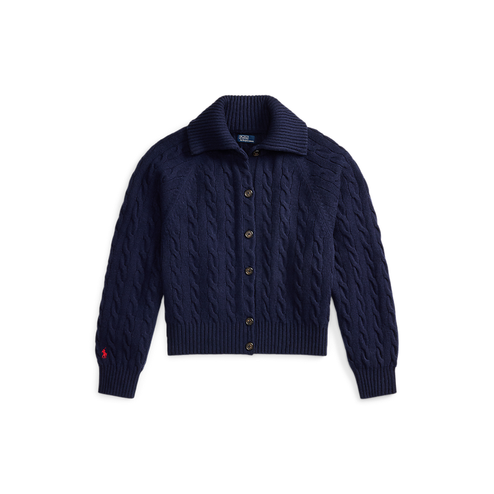 PRL Cable-Knit Wool-Cashmere Jacket/Pulover 211B17757001