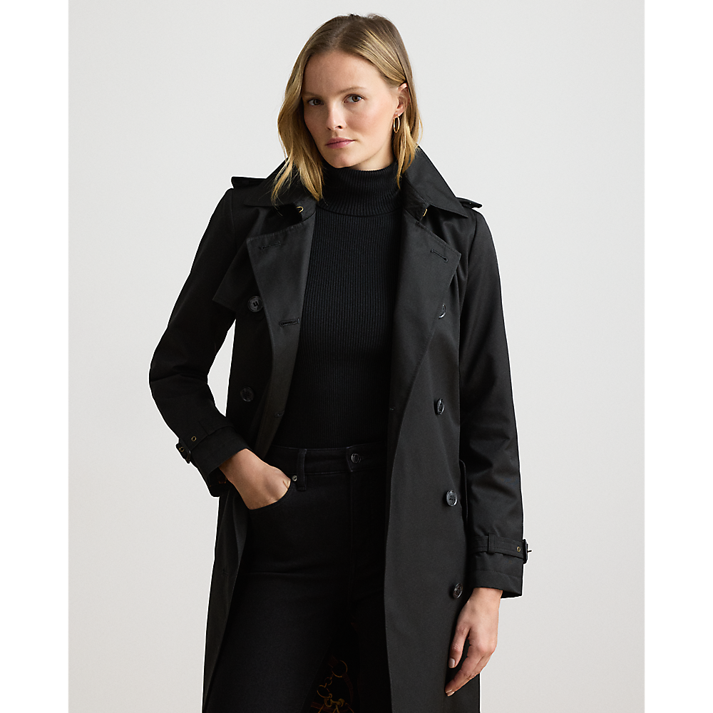 LRL Double-Breasted Cotton-Blend Trench Coat/Baloner 297967122001