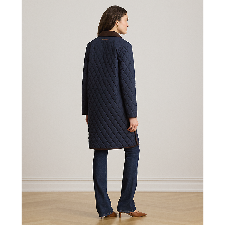 LRL Crest-Patch Corduroy-Trim Quilted Jacket/Jakna 297P18059004