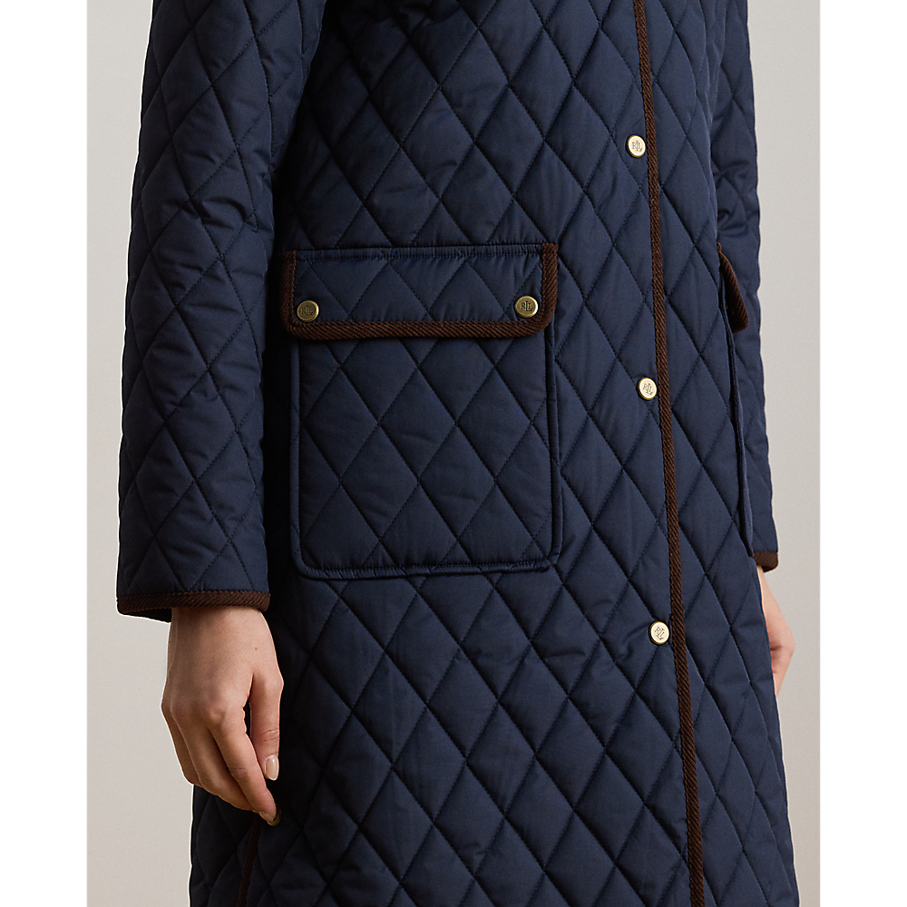 LRL Crest-Patch Corduroy-Trim Quilted Jacket/Jakna 297P18059004