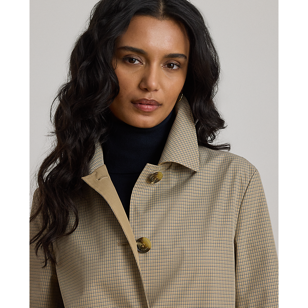 LRL Checked Reversible Balmacaan Coat/Baloner 297P18072001