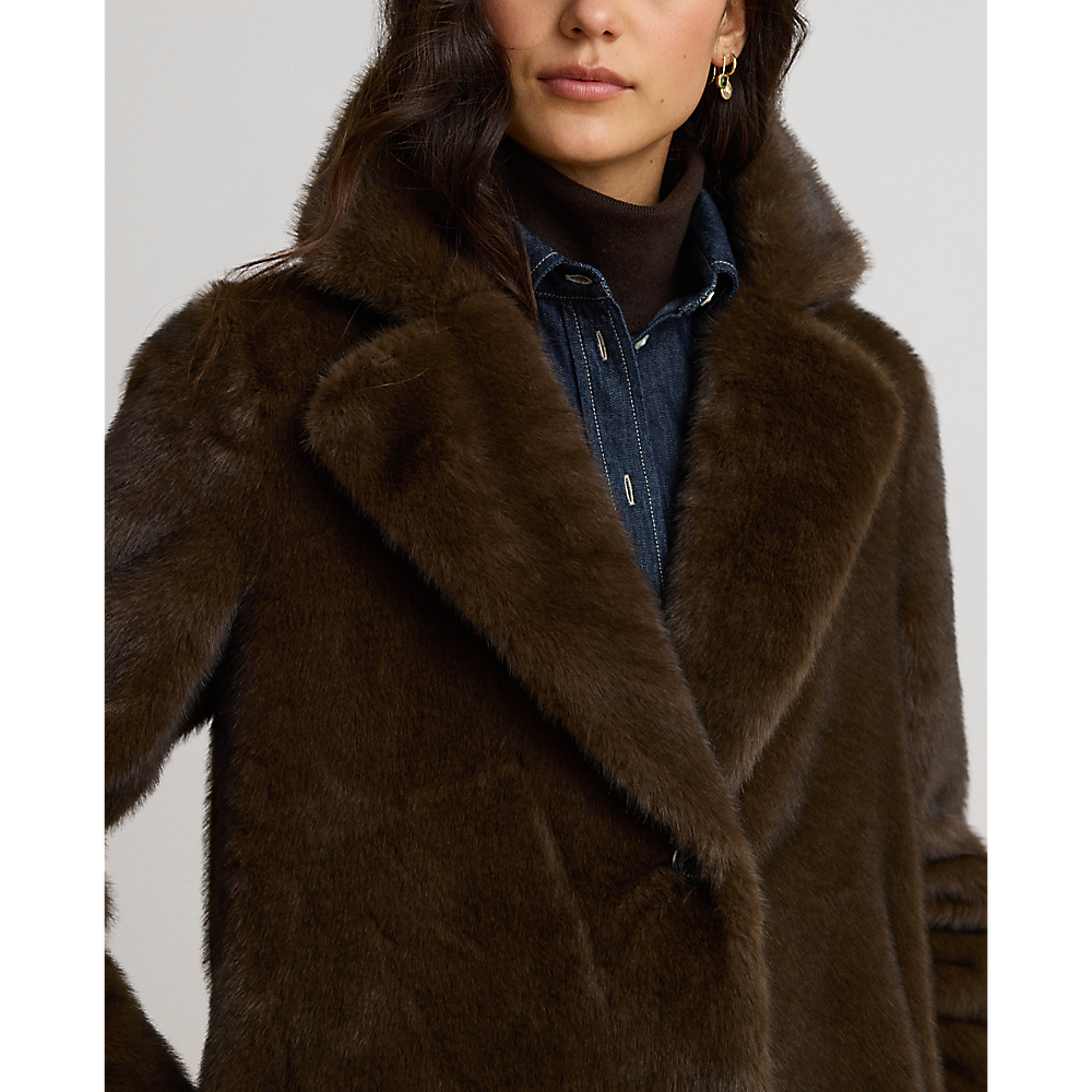 LRL Faux-Fur Reefer Coat/Jakna 297P23467001
